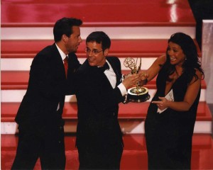 Accidently picking up the Best Show Emmy...with Ricky Goldin and Rachael Ray