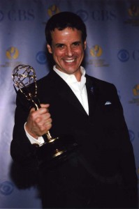 Christian standing with Emmy